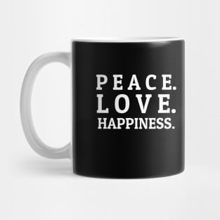 Peace love happiness t-shirt unisex tee Mug